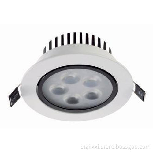 Epistar Chip 5W Led Ceiling Lights 425lm Black Aluminum All
